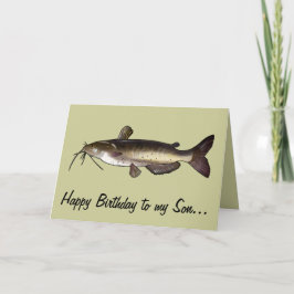 Zoon Gelukkige Verjaardag: Catfish Kaart