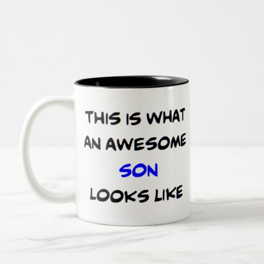 zoon, geweldige tweekleurige koffiemok (Links)