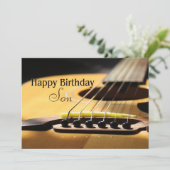 Zoon Happy Birthday Acoustic Guitar Kaart (Staand voorkant)