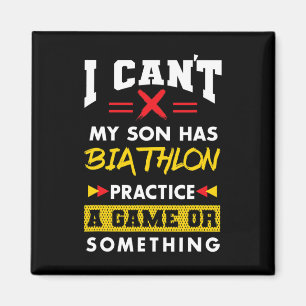 Zoon heeft biatlonpraktijk Funny Parents Humor Mom Magneet