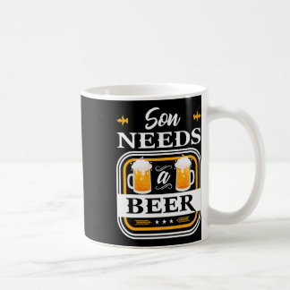 Zoon heeft een bierbride nodig en een bruine drupp koffiemok