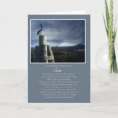 Zoon Herinnering Jubileum van Passing Spiritueel Kaart (Voorkant)