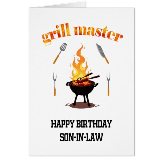 Zoon in de wet Grill Master Verjaardag (Voorkant)