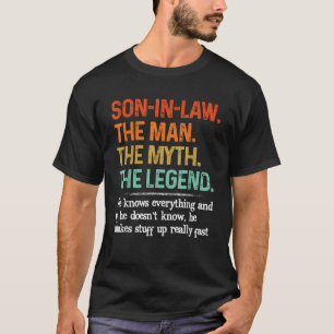 Zoon in de wet het Man de mythe de Legende vaderda T-shirt