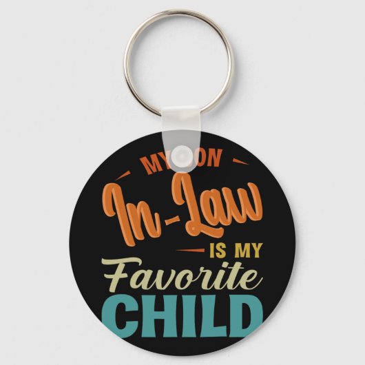 Zoon in de wet is mijn favoriete kind familie leuk sleutelhanger (Voorkant)