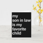 Zoon in de wet is mijn favoriete kind vaders dag v kaart (Gele Bloem)