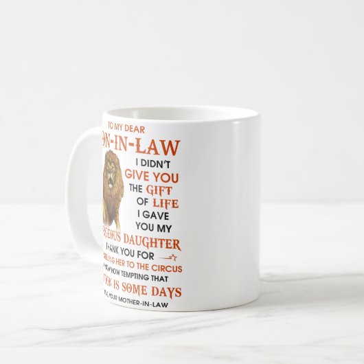 Zoon in de wet koffiemok (Voorkant links)