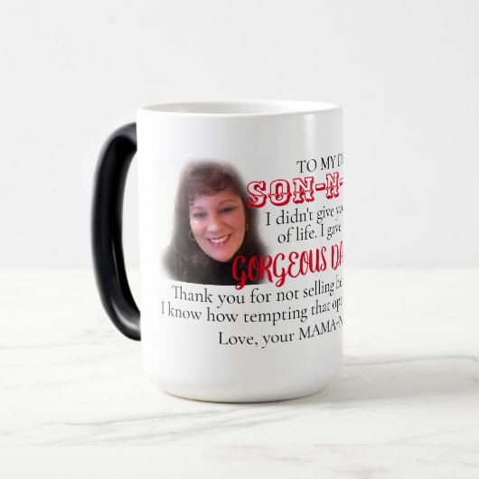 Zoon in de wet   magische mok (Voorkant links)