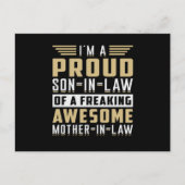 Zoon in de wet Vader in de wet Trotse rechtszaak G Briefkaart (Voorkant)