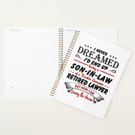 Zoon in de wet van de Geweldige advocaat in ruste Planner (Display)