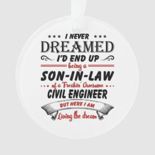 Zoon in de wet van de Geweldige civiel ingenieur Ornament