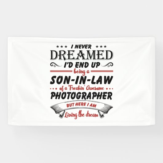 Zoon in de wet van de Geweldige fotograaf Spandoek (Horizontaal)