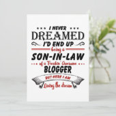 Zoon in de wet van Geweldige blogger Aankondiging (Staand voorkant)