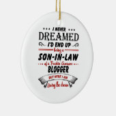 Zoon in de wet van Geweldige blogger Keramisch Ornament (Rechts)