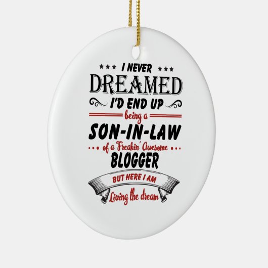 Zoon in de wet van Geweldige blogger Keramisch Ornament (Rechts)