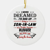 Zoon in de wet van Geweldige blogger Keramisch Ornament (Voorkant)