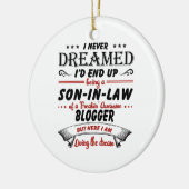 Zoon in de wet van Geweldige blogger Keramisch Ornament (Links)