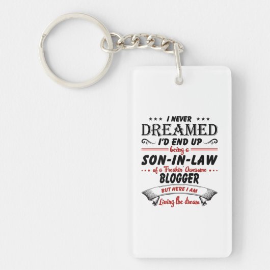 Zoon in de wet van Geweldige blogger Sleutelhanger (Voorkant)
