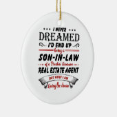 Zoon in de wet van Geweldige vastgoedmakelaar Keramisch Ornament (Rechts)