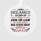 Zoon in de wet van Geweldige vastgoedmakelaar Ornament (voorkant)