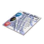 Zoon in het rechtengedicht - Happy Birthday Design Tegeltje (Zijkant)