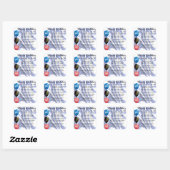 Zoon in het rechtengedicht - Happy Birthday Design Vierkante Sticker (Vel)