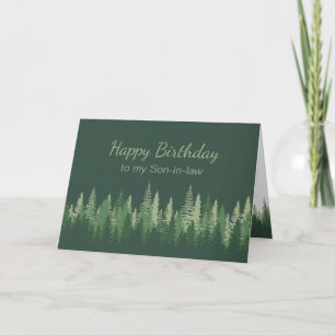 Zoon-in-law Birthday Natuur Therapy Forest Card Kaart