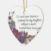 Zoon-in-law cadeau keramisch ornament (Links)