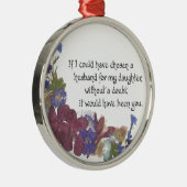 Zoon-in-law cadeau metalen ornament (Rechts)