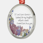 Zoon-in-law cadeau metalen ornament (Links)