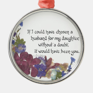 Zoon-in-law cadeau metalen ornament