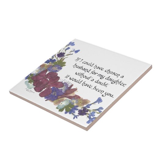 Zoon-in-law cadeau tegeltje (Zijkant)