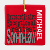 Zoon-in-Law Extraordinaire CUSTOM Ceramic Ornament (Voorkant)