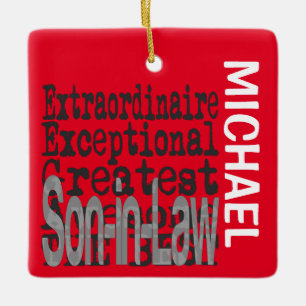 Zoon-in-Law Extraordinaire CUSTOM Ceramic Ornament