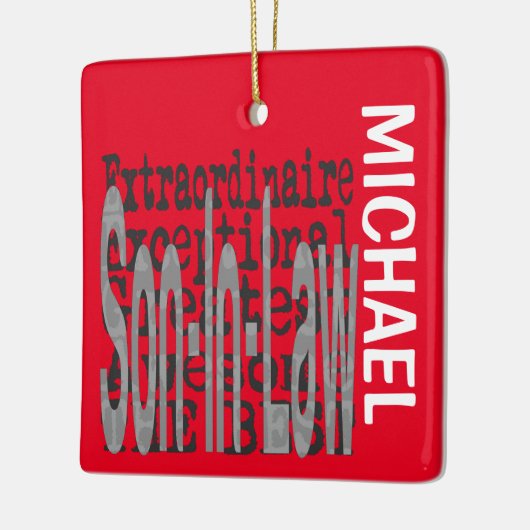 Zoon-in-Law Extraordinaire CUSTOM Keramisch Ornament (Links)