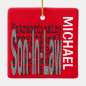 Zoon-in-Law Extraordinaire CUSTOM Keramisch Ornament (Achterkant)