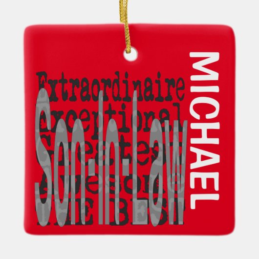 Zoon-in-Law Extraordinaire CUSTOM Keramisch Ornament (Voorkant)