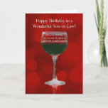 Zoon in Law Funny Wine Thish Happy Birthday Cheer Kaart<br><div class="desc">Voor een leuke liefhebbende zoon op zijn verjaardag. Alles in het leven kan op twee manieren bekeken worden,  maar er kan ook een derde mogelijkheid zijn! Een leuke wijn met de bday-kaart.</div>