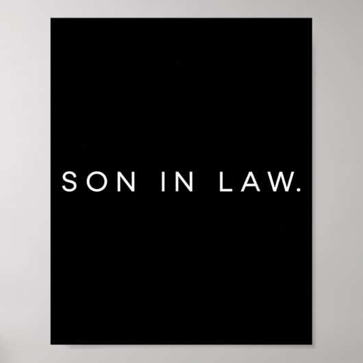 Zoon In Law Minimalistische Lettering Dochters Ech Poster (Voorkant)