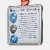 Zoon in Law Poem - 30th Birthday Metalen Ornament (Links)