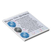 Zoon in Law Poem - 30th Birthday Notitieblok (Schuin)