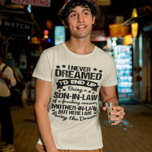 Zoon in Law Proud Geweldige moeder in Law Funny Qu T-shirt