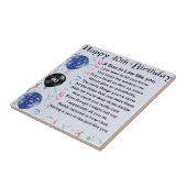 Zoon in rechtengedicht - 40e geboortedag ontwerp tegeltje (Zijkant)