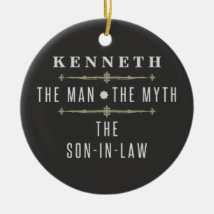 Zoon-in-wet het Man de mythe Keramisch Ornament