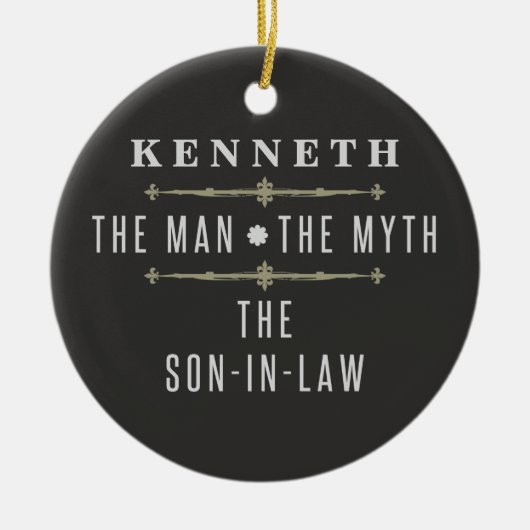 Zoon-in-wet het Man de mythe Keramisch Ornament (Voorkant)