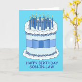 Zoon in wets Gelukkige Verjaardag Kaart (Gele Bloem)