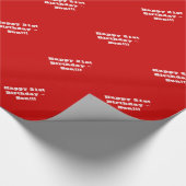 Zoon is 21ste verjaardag, rode cadeauomslag. cadeaupapier (Hoek)