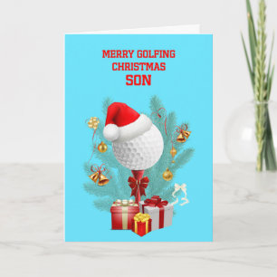 Zoon Kerst Golfball Feestdagen Kaart