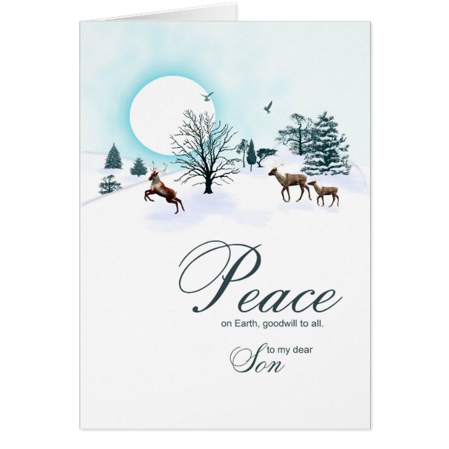 Zoon, kerstscène met rendier (Voorkant)