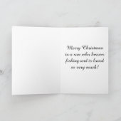 ZOON MET KERST ** MIJN FAVORIETE VISSER ** FEESTDAGEN KAART (Binnen)